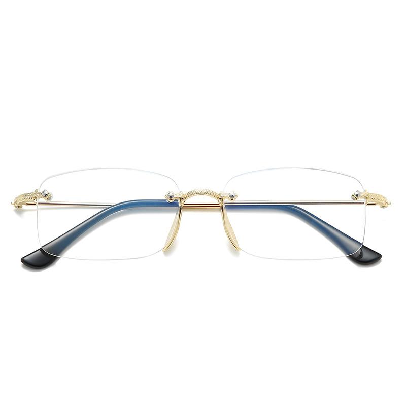 Borderless Reading Glasses Men Business Metal Glasses For Reader Mens Presbyopia Optical Eyeglasses +1.0 1.5 2.0 2.5 3.0 3.5 4.0