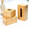 Bamboo Wood Desktop Tissue Box