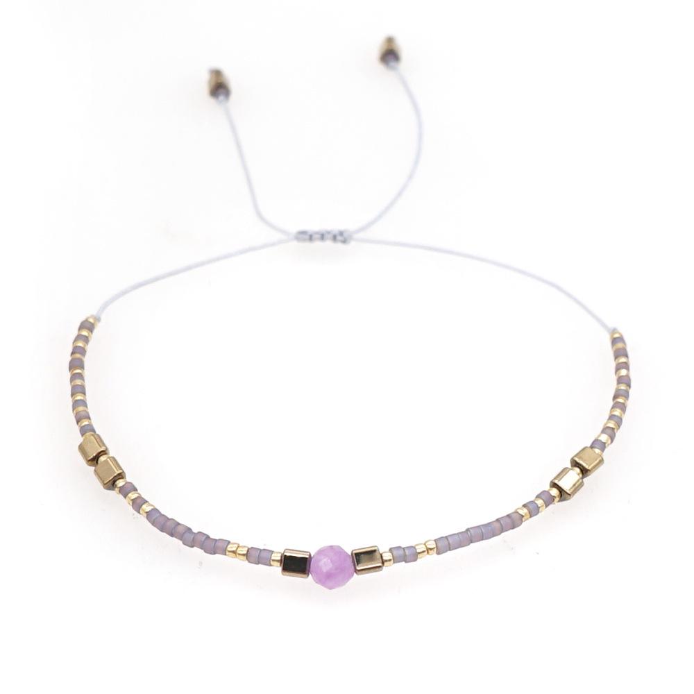 Retro Colorful Seed Bead & Faux Pearl Adjustable Bracelet - Trendy Hand-woven Jewelry for Women