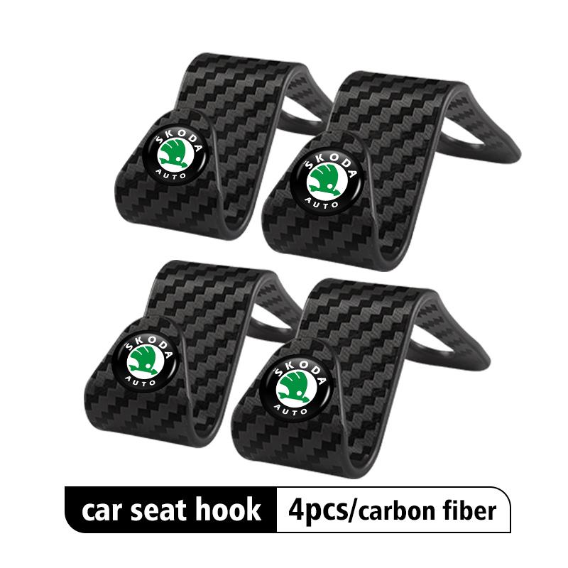 AAABT1 For Skoda Car Seat Back Hook Storage Organizer Hanger Clip Auto Interior Accessories Fabia 1 2 Octavia a7 RS Superb Rapid Yeti