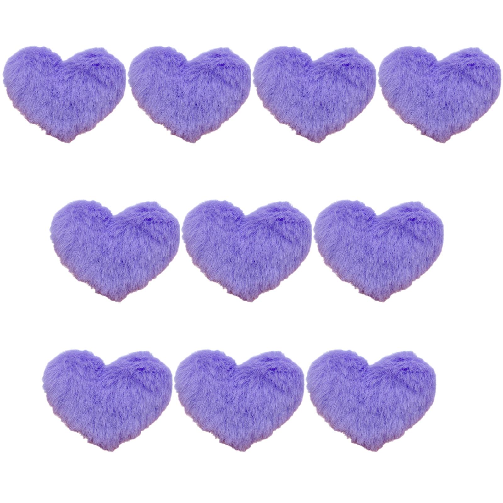 

Заколка для волос с челкой, плюшевое сердце, аппликации, милые заколки для волос ручной работы, аксессуары для прически фиолетовый