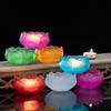 1x Crystal Candle Holder Seven-Colored Lotus Incense Burner Multi-functional Butter Lamp for Home Decor Onrmanets Ashtray 7