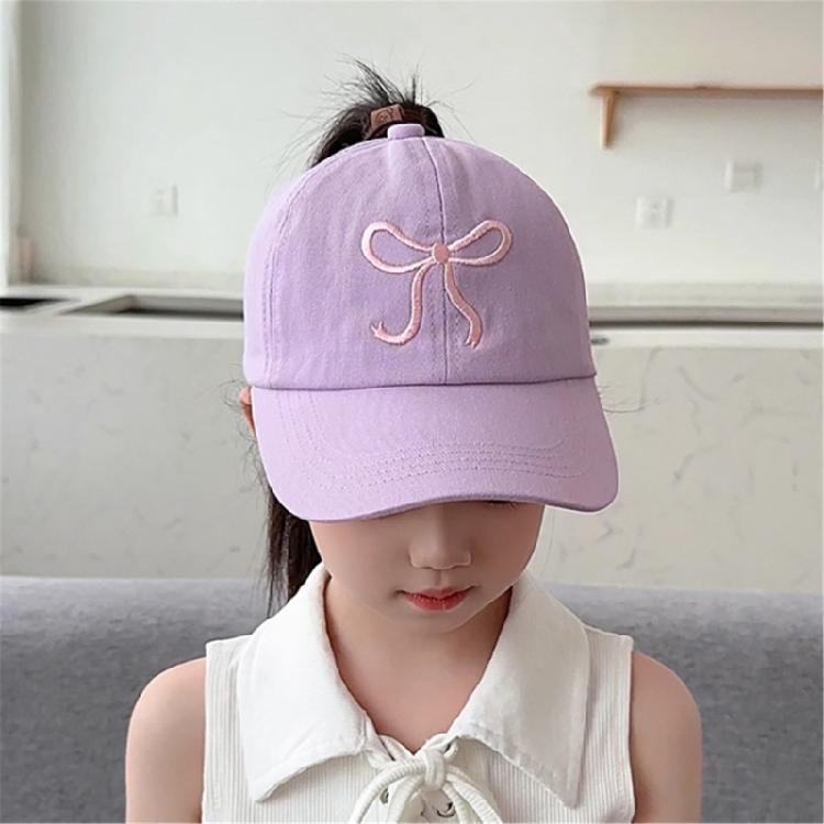Kids Outdoor Sun Protection Hat Cotton Polyester Mix Adjustable Closure Bows Embellishment 5 Vibrant Colors
