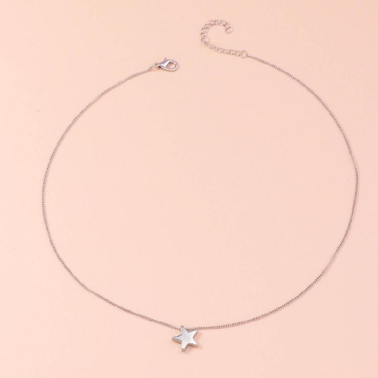 Rock Punk Star Necklace Eye-catching Star Choker Clavicle Chain Y2K Star Chain
