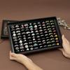 

100 Slots Ring Holder Ring Display Case Black Jewelry Organizer with Transparent Lid Ring Boxes for Multiple Rings(Ri… More