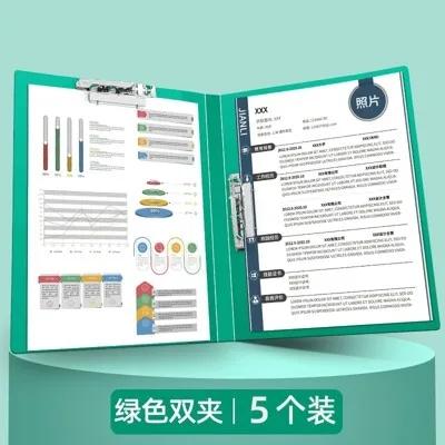 

5pcs A4 insert transparent file booklet archive folder contract folder office supplies Folder information booklet