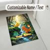 Personalisierter Kristall-Samtteppich, Pokémon-Name nach Wunsch bedruckt, Plüsch-Teppich für Heim-Innenraum-Dekoration