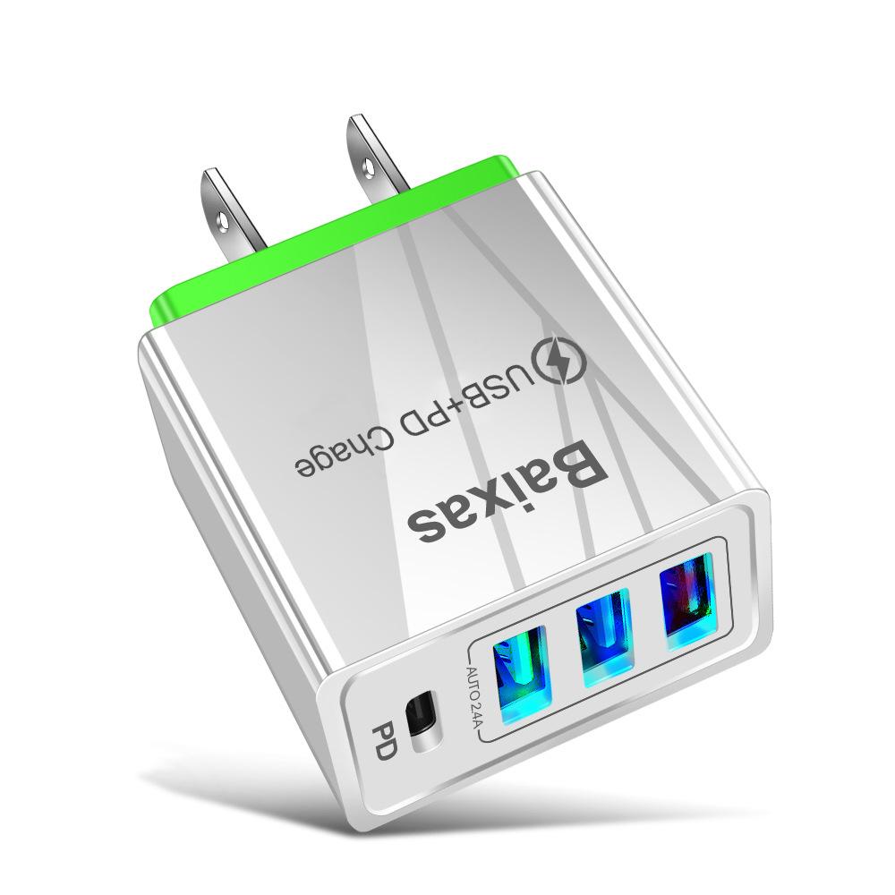 Universal 4-Port USB Travel Charger 5V/2.4A Fast Charging Adapter - AU/EU/UK/US Plug