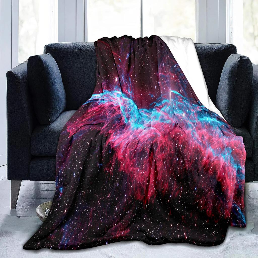 universe and the starry sky Printed Blanket for Bed Travel Camping Living Room Office Conditioning Blanket for All Seasons Gifts