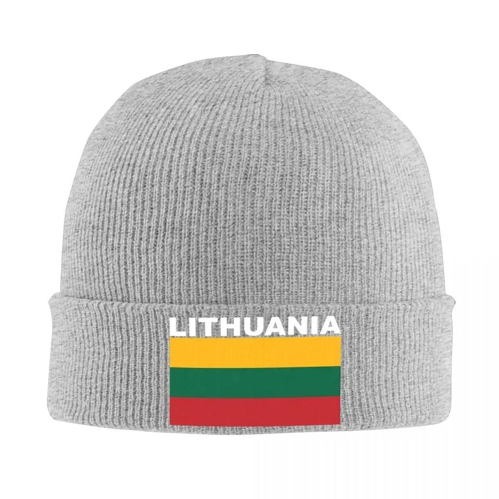 New Flag Of Lithuania Bonnet Hats Lithuanian Knit Hat Adult Unisex Retro Warm Beanie Hats Winter Kpop Design Cap