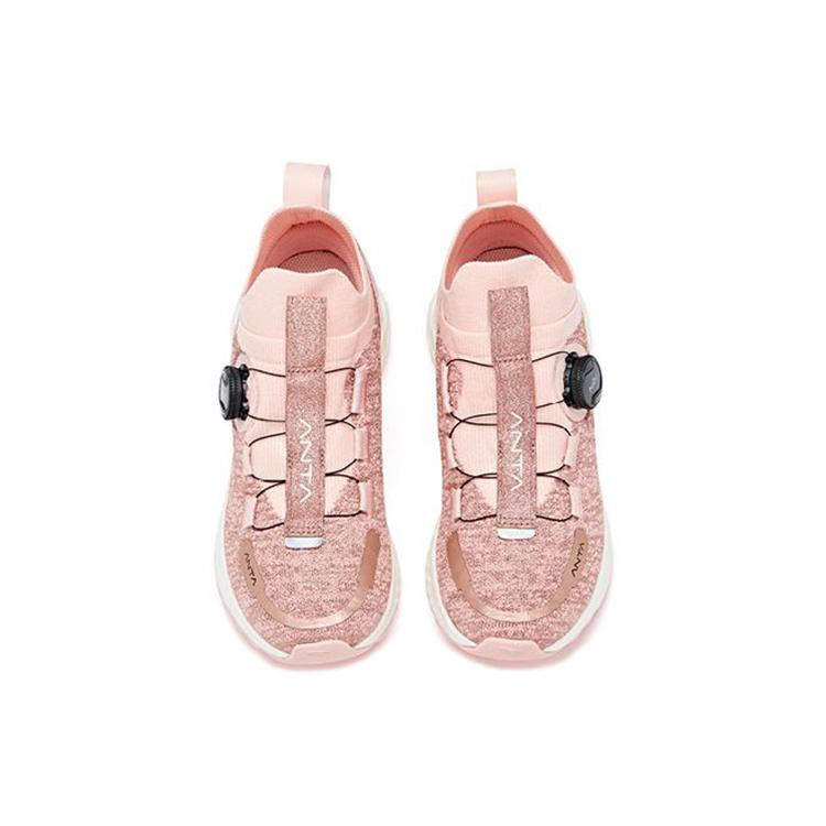 Anta NASA Collaboration Cushioning Slip Resistant Abrasion Resistant Rebound Low top Running Shoes Women's Pink 12915580-5