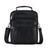 Men's Genuine Leather Vertical Crossbody Bag - Large Capacity, Top Layer Cowhide, Casual Outdoor Shoulder Bag