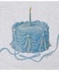 MATCHGLOBE Blue Cake Crop Top (Light Gray)