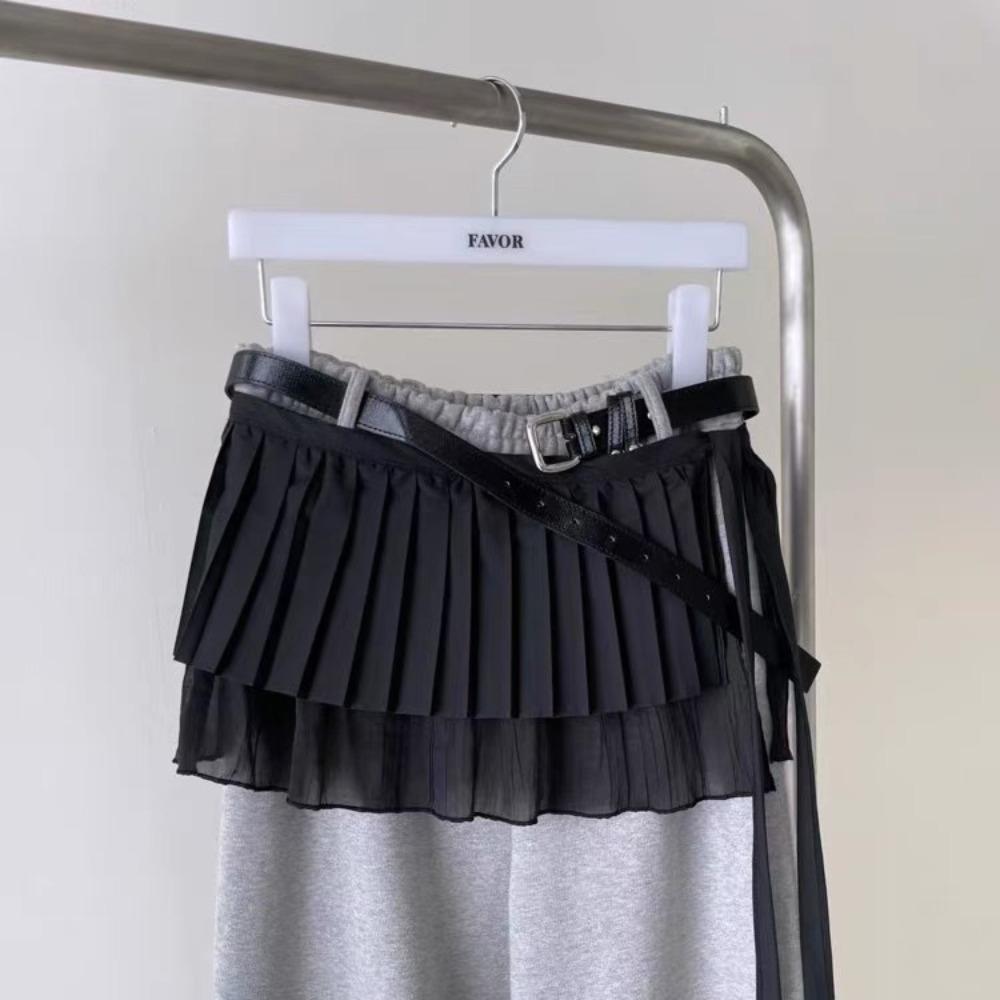 

Удлинитель рубашки Многослойные наряды Плиссированная юбка Хип-хоп Шнуровка Поясной платок Джазовые танцевальные костюмы Аксессуар Style 1-Black