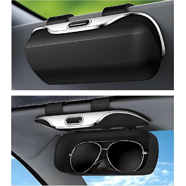 GDQ Car Sun Visor Clip Glasses Case Car Sunglasses Protective Cover Car Sun Visor Glasses Storage Box Car Sunglasses Holder Car Sun Visor Accessories
