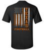 Texas Football USA Flag Unisex Short Sleeve T-Shirt-Black-Small