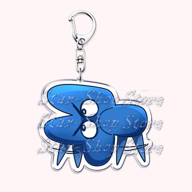 Hot Game Characters Keychain for Accessories Bag Firey Ruby Teardrop Flower Pin Coiny Price Tag Keyring Jewelry Fans Gamer Gifts