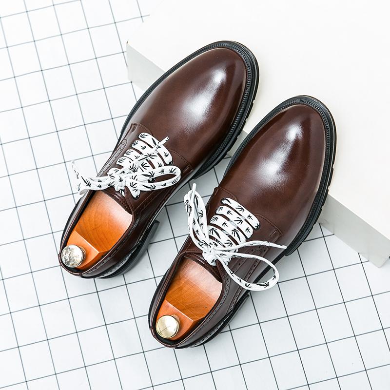 

Новые деловые кожаные туфли, модные оксфорды, мужские офисные туфли, низкие туфли на шнуровке, люксовые бренды, джентльменские свадебные туфли 46 коричневый