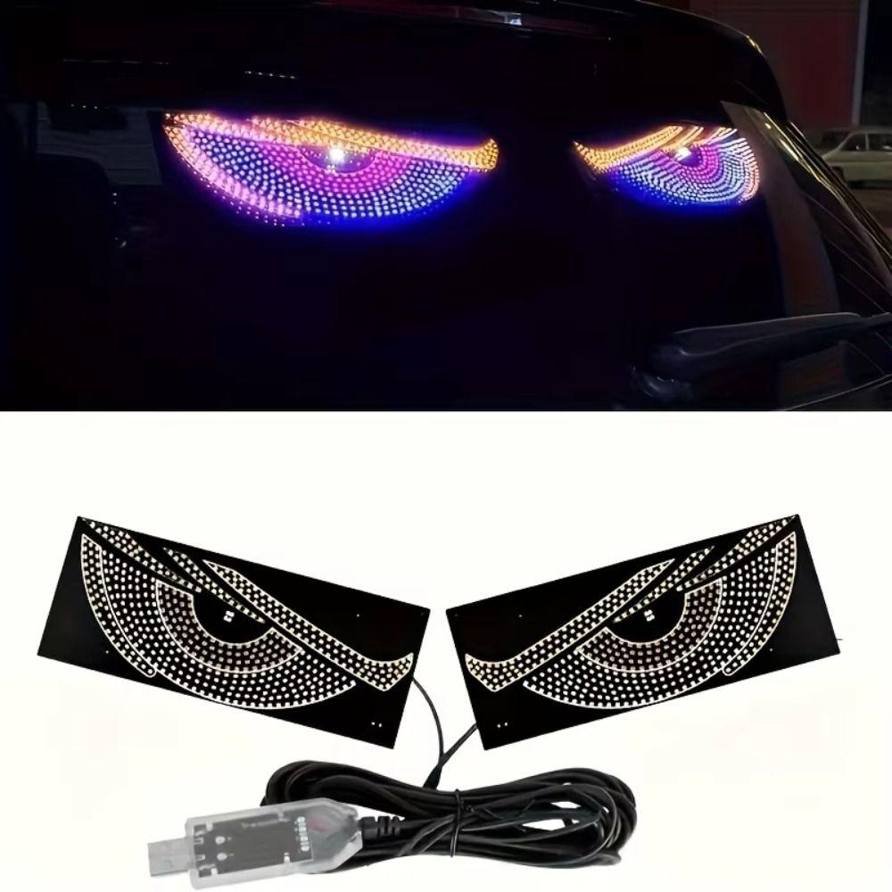 Matrix Pixel Panel Animated Car Truck Eye Truck Devil's Eye Light  Front and Rear Windshield