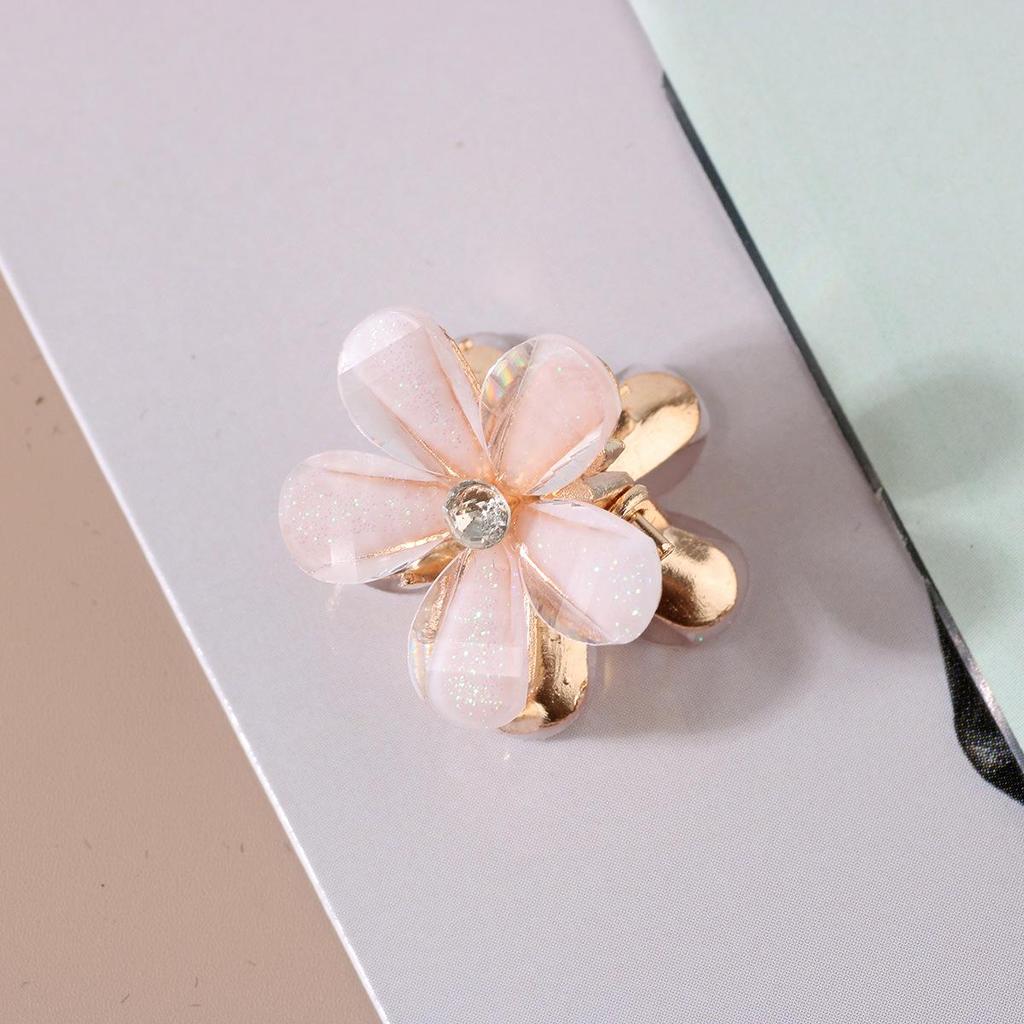 Korean Cute Pearl Floral Cat's Eye Hair Claw Clip