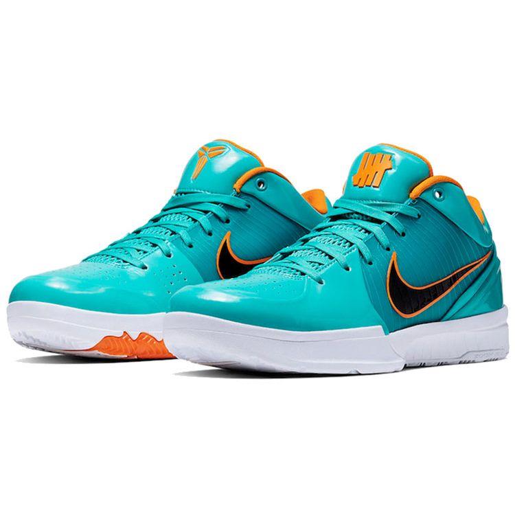 Nike Undefeated x Kobe 4 Protro Hyper Jade Unisex Sneakers Teal Mango White CQ3869-300