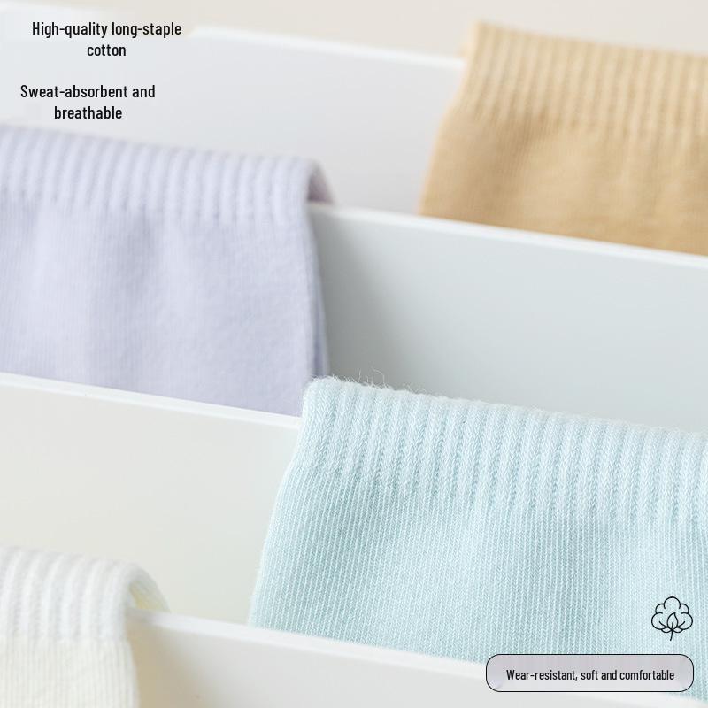 Women's Five-Toe Breathable Cotton Socks - Autumn/Winter Mid-Calf, Sweat-Absorbent, Candy Colors