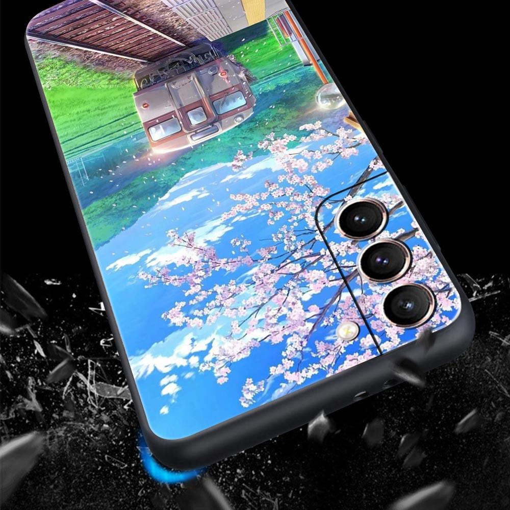 Cherry Japanese Traint Moun Fuji Phone Case For Samsung Galaxy S23 Ultra S22 S21 S20 FE 5G S10 S10E S9 S8 Plus Note 20 Cover