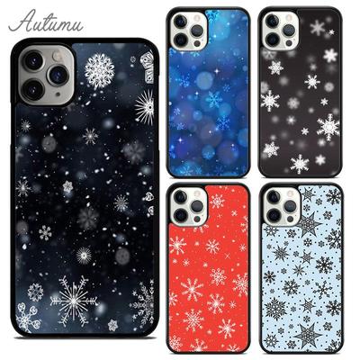 Christmas Snowflakes Phone Case for iPhone 11 12 13 14 Pro Max Mini X XR XS SE 2020 6S 7 8 Plus Samsung Galaxy S21 S22 Shell