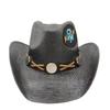 Western Cowboy Hat Straw Hat Men and Women Beach Sun Hat Retro Gentleman Ladies Cowboy Jazz Outdoor Travel Summer New Cowboy Hat
