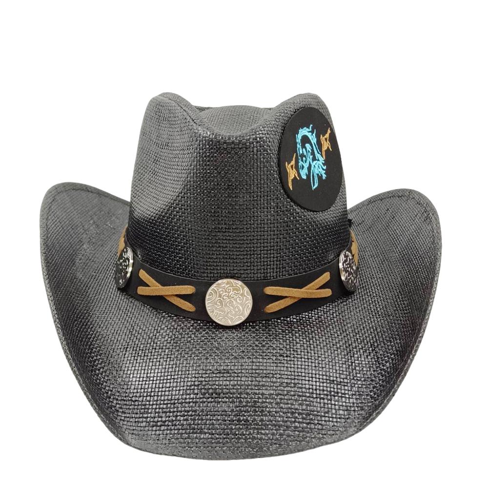 Western Cowboy Hat Straw Hat Men and Women Beach Sun Hat Retro Gentleman Ladies Cowboy Jazz Outdoor Travel Summer New Cowboy Hat