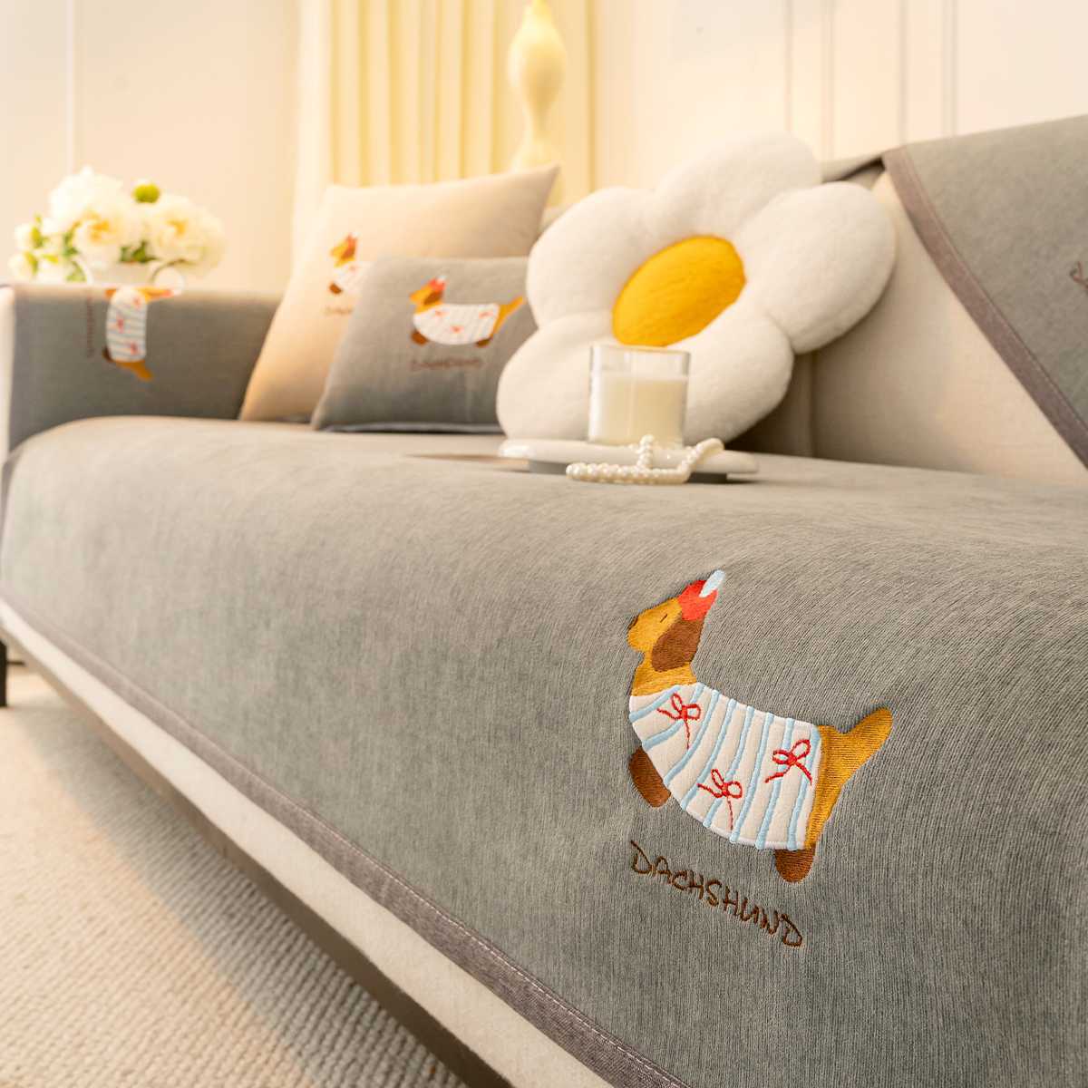 

Подушка для дивана Chenier универсальная для всех сезонов 2025 новая подушка сиденья чехол для дивана противоскользящая накидка на спинку дивана тканевое полотенце 30 * 50Cm waist pillowcase