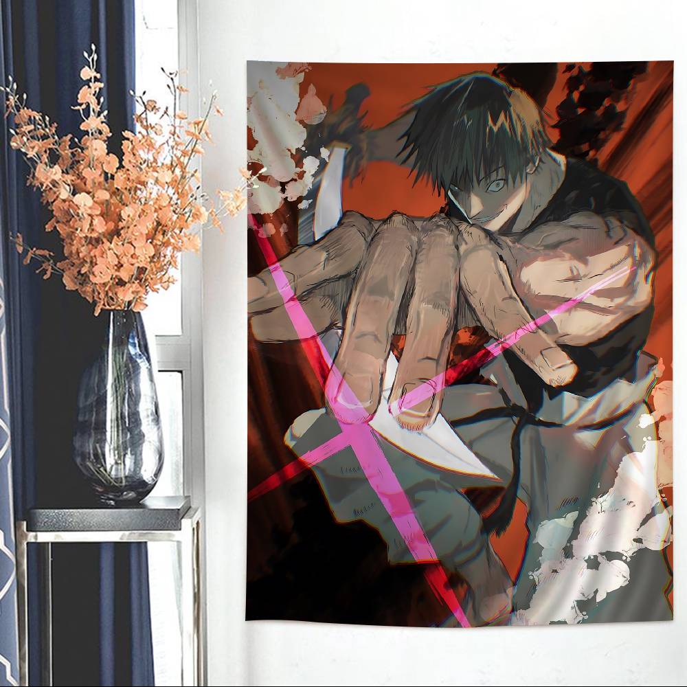 Jujutsu Kaisen Fushiguro Anime Printed Large Wall Tapestry Art Science Fiction Room Home Decor Decor Blanket