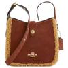 Hadley Suede, Shearling, Refined Litchi Grain Leather Crossbody Bags Mini Women's Brown CDC41-IMYMY