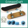 Complete Wooden Fingerboard With Foam Tape And Grit Box Ideal Gift For Skateboard Lovers