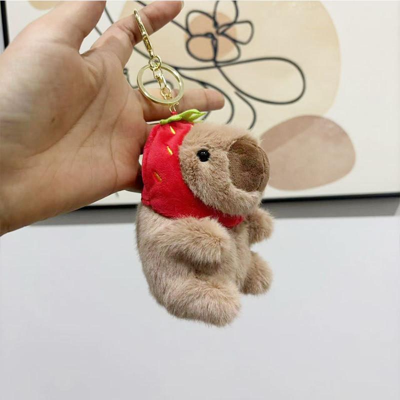 Adorable Capybara Plush Keychain Cute Bag Charm Stuffed Animal Toy Gift