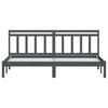 Solid Wood Bed Frame Gray Pine 200x200 cm