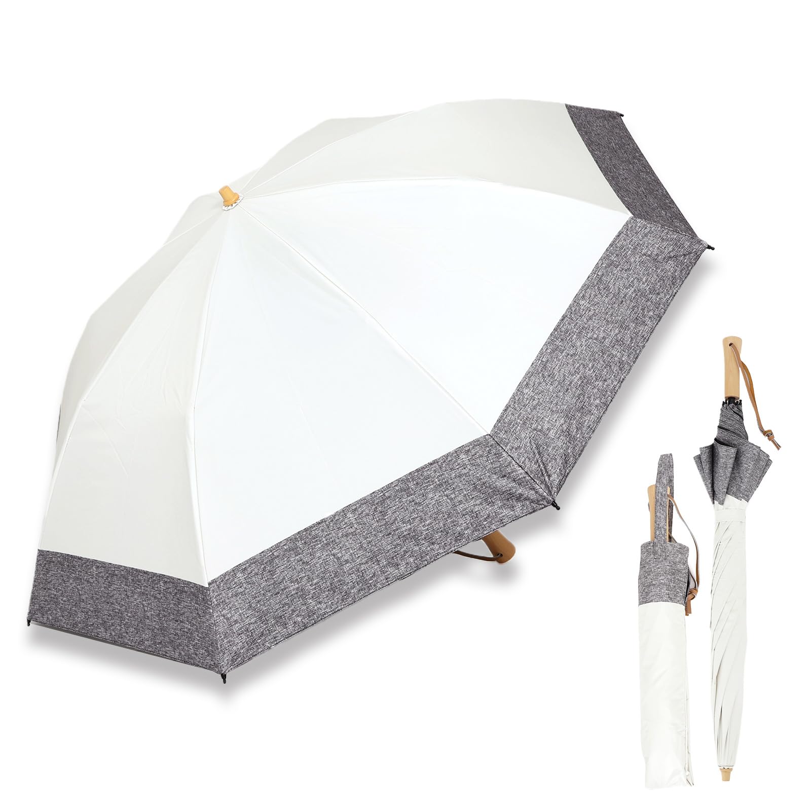 

Складной для защиты от солнца и дождя, вода RINRE UV складной полный затенение x вереск [RINRE] зонт, дни, легкий, двухслойный, 2-сторонний, 99,9%