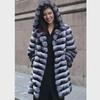 Women's Hooded Mid-Length Faux Mink Fur Coat - Winter Warm and Casual