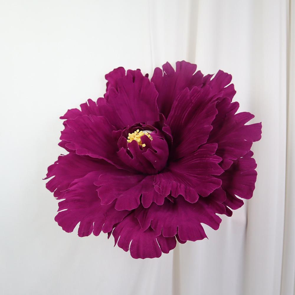 

NEW Silk Artificial Peony Artificial Flowers Giant Flower Head 30/50cm Background Fake Flowers Photography Props Party Supply (Dark Purple,30CM) темно-фіолетовий колір