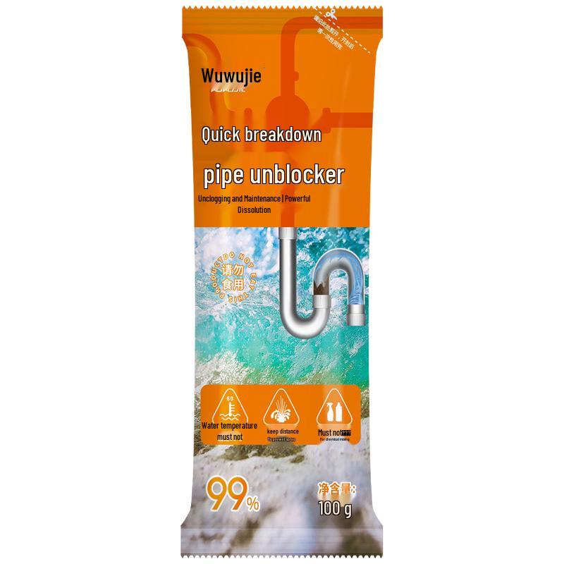 Wuwujie Toilet Pipe Unclogger: Effectively Decomposes and Unclogs While Deodorizing Peculiar Smells