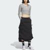 Adidas Originals Cargo Fashion Simple Loose Lace-Up Multi-Pocket Work Skirt Women Skirts Black KB8962