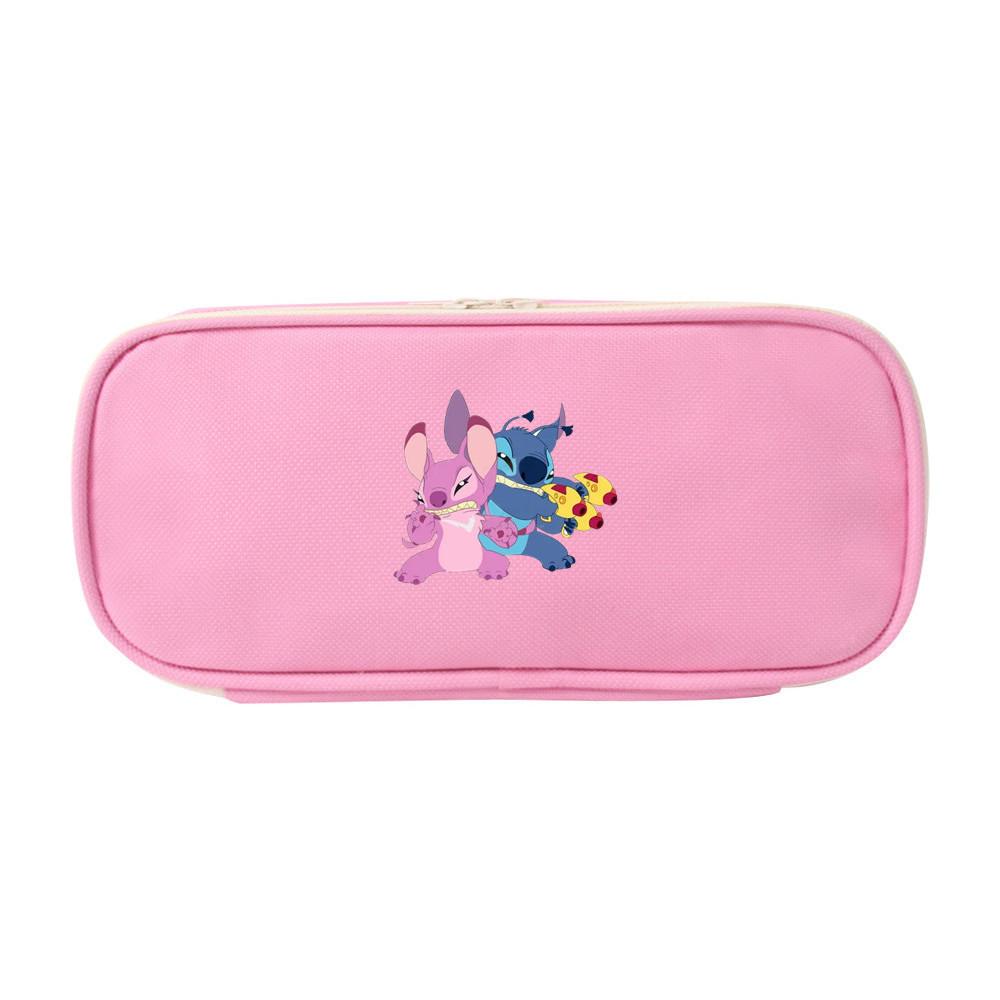 Stitch Colorful Pencil Case Canvas Storage Bag For Elementary School Students