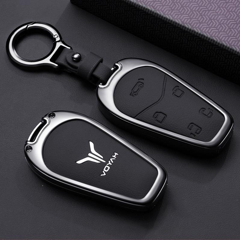 Zinc Alloy Car Key Case for Voyah Dream Dreamer PHEV EV Keychain Remote Protection Cover Bag Shell Holder Fob Accessories (as the picture,for voyah Dreamer)
