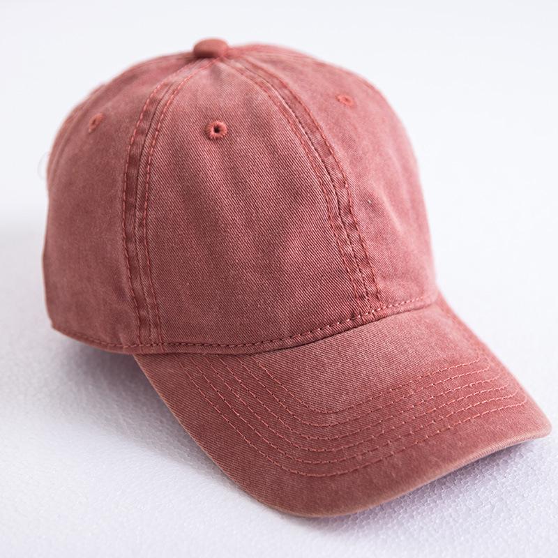 Retro and old washed baseball cap Men's trendy brand hat Women's spring and summer face small light board cap
