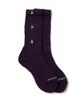 [go Slow Caravan] 342910 Bamboo Cotton Embroidered Relax Socks, Violet, Medium
