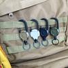 1/4Pcs Retractable Keychain with 60CM Steel Cord Heavy Duty Carabiner Badge Reel ID Holder Extendable Camping Hiking Hanging Buckle Keyring