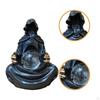 Grim Reaper Statue Decorative Figurine Halloween Gift Collection with Lighted Sphere Desktop