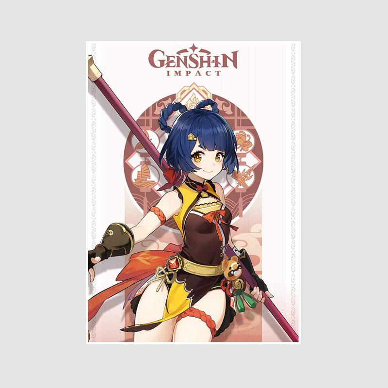 Genshin Impact Series Posters White Paper Anime Girl Poster Mural Home Decor Study Bedroom Bar Cafe Decoration Painting Wall Art Prints