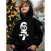 Stilvoller Jungen-Kapuzenpullover für Herbst und Winter, mit Fleecefutter und Kapuze, mit dem „SIX SEVEN“-Aufdruck in einer Lo