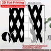 2D Flat Printing  2pcs Diamond Rhythm Chic Pattern Curtains 100% Polyester Curtains Thermal Insulation   and Room Darkening